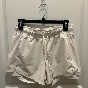 Women’s white Athletic Shorts with lining